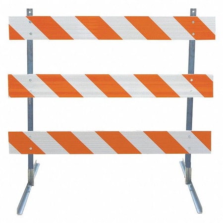 Plasticade Barricade, Type III, Angle, 8 ft., EG, 2-Side 3908-EG-LR-DRILL-KIT