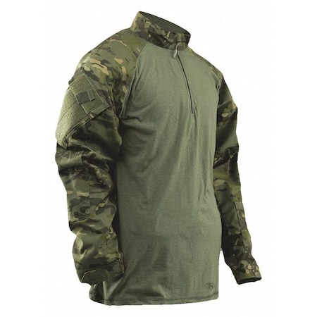 Tru-Spec Tactical Shirt, Zipper, 2 Pocket(s), Multicam Tropic, 2XL 2537