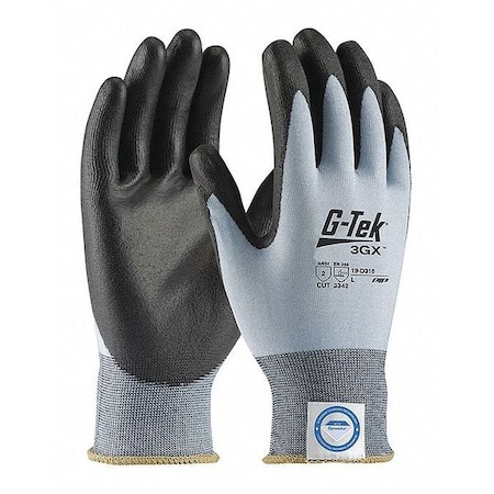 Pip Cut Resistant Coated Gloves, Cut Level A2 , Dipped , Polyurethane , Smooth , L 1 PR 19-D318/L