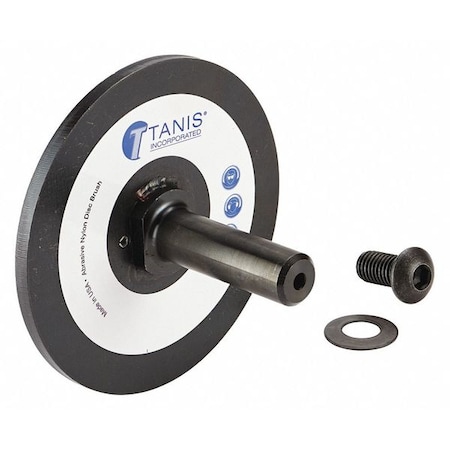 Tanis Brush Brush, Abrasive, Nyl, 8", .028" dia., 120G, CX, Mounting Type: Arbor Hole 30170