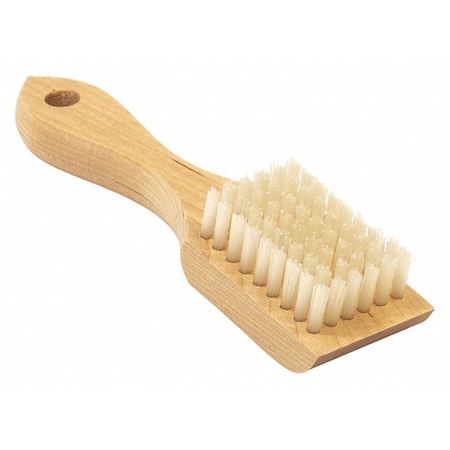 Tanis Brush Brush, Nylon, Small, Wood Handle, 4-1/4 in L Handle, 2-1/2 in L Brush, Natural, Hardwood 00502