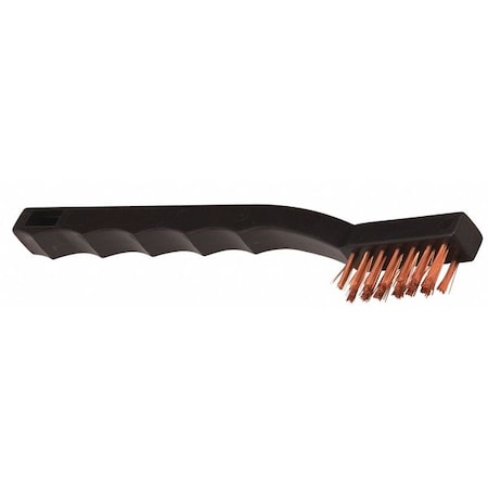 Tanis Brush Brush, Scratch, Plastic Handle, Bronze, 5-3/4 in L Handle, 1-1/2 in L Brush, Plastic 00032