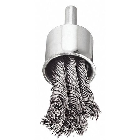 Tanis Brush Knot End Brush, Crbon Steel, .014mm, 1-1/8" 71324