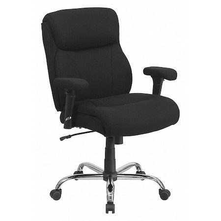 Flash Furniture Hercules Task Office Chair, Black Back, 29-1/2 in W 29" L 44" H, Adjustable Padded, Fabric Seat GO-2031F-GG