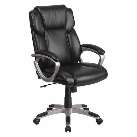 Flash Furniture Executive Chair, Mid-Back, Black Lthr GO-2236M-BK-GG
