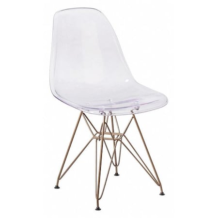 Flash Furniture Elon Ghost Chair, 18-1/4 in W 22-1/2" L 32" H FH-130-CPC1-GG