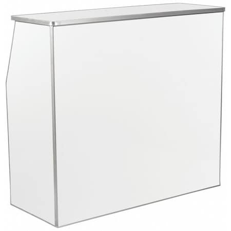 Flash Furniture Foldable Bar, 4ft., White, 47.75" W, 19.5" L, 42.75" H, Laminate Top, White XA-BAR-48-WH-GG