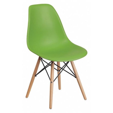 Flash Furniture Elon Chair, Wood Back, 18-1/4 in W 22-1/2" L 31-1/2" H FH-130-DPP-GN-GG