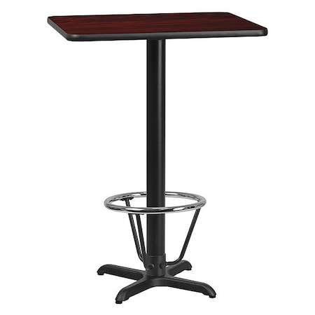 Flash Furniture Rectangle Laminate Table, Laminate, Wood Grain XU-MAHTB-2430-T2222B-3CFR-GG