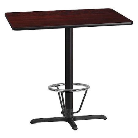 Flash Furniture Rectangle Laminate Table, Laminate, Wood Grain XU-MAHTB-3042-T2230B-3CFR-GG