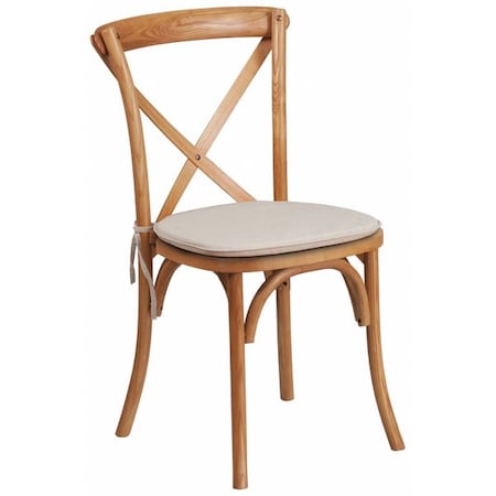 Flash Furniture Hercules Chair, Wood Back, 20-1/4 in W 23-1/4" L 35" H XU-X-OAK-NTC-GG