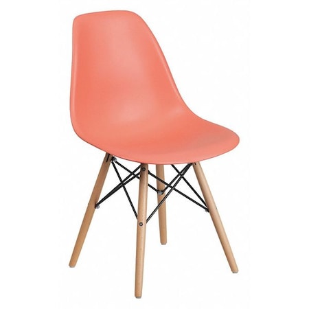 Flash Furniture Elon Chair, Wood Back, 18-1/4 in W 22-1/2" L 31-1/2" H FH-130-DPP-PE-GG