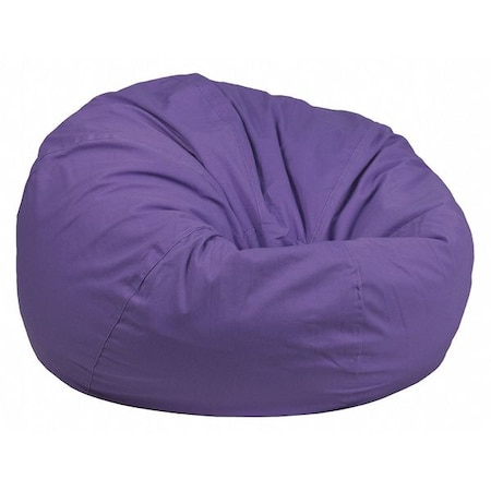 Flash Furniture Bean Bag Chair, 42 in W 42" L 19" H DG-BEAN-LARGE-SOLID-PUR-GG