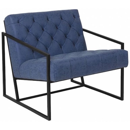 Flash Furniture Hercules Madison Lounge Chair, Retro Blue Seat, Blue Back, 29 W 31-3/4" L 27.5 H, Slanted ZB-8522-BL-GG