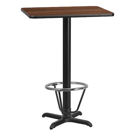 Flash Furniture Rectangle Laminate Table, Laminate, Wood Grain XU-WALTB-2430-T2222B-3CFR-GG