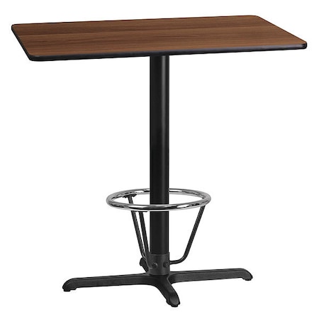 Flash Furniture Rectangle Laminate Table, Laminate, Wood Grain XU-WALTB-2442-T2230B-3CFR-GG