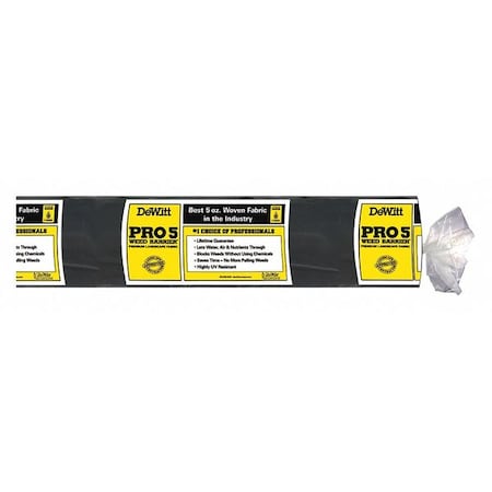 Dewitt PRO5 Weed Barrier, 12 ft.X250 ft., 5oz P12F