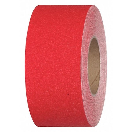 Jessup Safety Track Commercial Grade Anti Slip Grit Roll Aluminum Oxide, Adhesive: Acrylic Safety Red, 3" W x 60 ft. L 3315-3