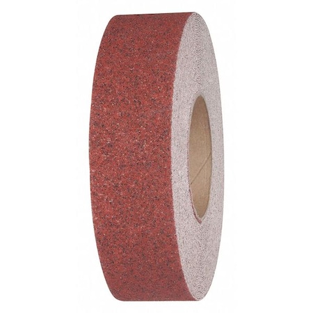 Jessup Safety Track Commercial Grade Anti Slip Grit Roll Aluminum Oxide, Adhesive: Acrylic Brick Red, 2" W x 60 ft. L 3340-2