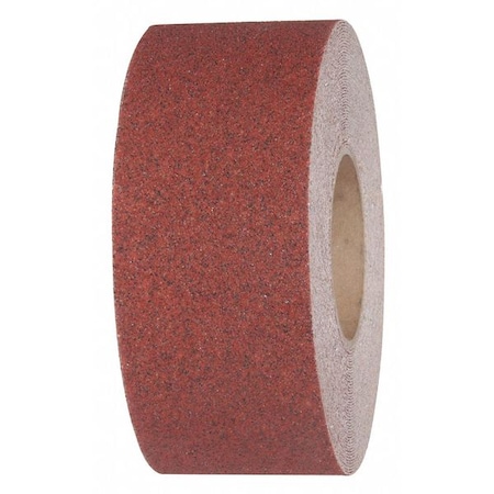 Jessup Safety Track Commercial Grade Anti Slip Grit Roll Aluminum Oxide, Adhesive: Acrylic Brick Red, 3" W x 60 ft. L 3340-3