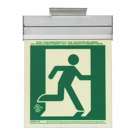 Jessup Glo Brite Running Man 2FC, Double-Side, Acrylc, Green 7230-2-ACR-2-B