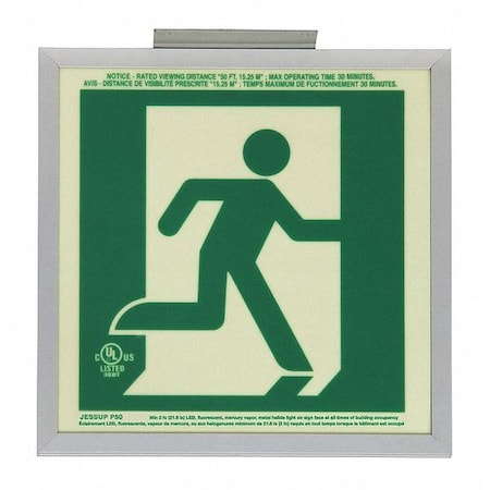 Jessup Glo Brite Running Man 2FC, Double-Side, Alum., Green 7230-2-SAF-2-B