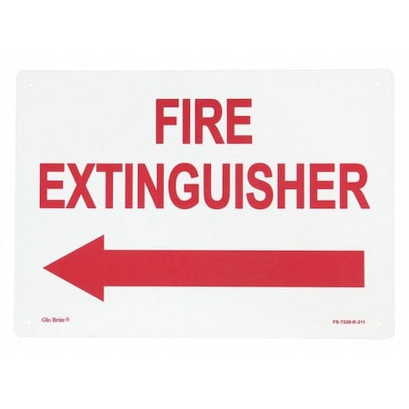 Jessup Glo Brite Fire Exit, Rigid Left Arrow, PL, 10"x14" FS-7520-R-211