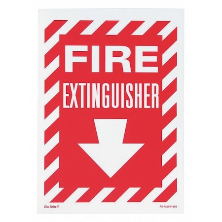 Jessup Glo Brite Fire Exit Arrow, Red/PL, 10"x14" FS-7520-F-205