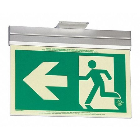 Jessup Glo Brite Running Man 2FC, Sngl-Sde, Lft Arw, Acr, Grn 7231-L-A-2-ACR-B