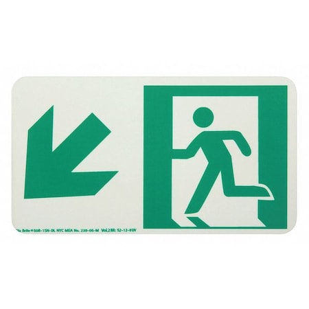 Jessup Glo Brite Running Man Down Left Arrow 50R-1SN-DL