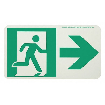 Jessup Glo Brite Running Man Right Arrow 50R-1SN-R