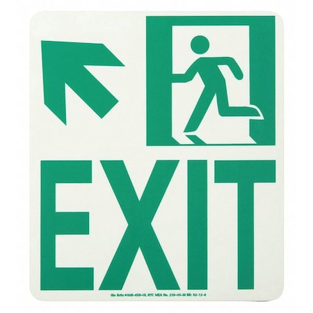 Jessup Glo Brite Exit Left Running Man Upper Left Arrow 50R-6SN-UL