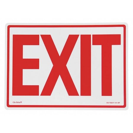 Jessup Glo Brite Exit Sign, Red On Photoluminescent EG-7520-F-101-RP