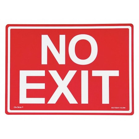 Jessup Glo Brite No Exit, Red w/PL, 14"x10" EG-7520-F-112-RN