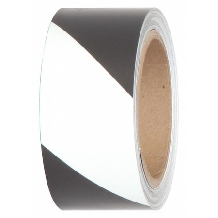 Jessup Glo Brite Safety Grade Egress Tape Film: Polyester, Adhesive: Acrylic Photoluminescent, Stripe: Black, 2" W x 7520-2-STRIPE-B