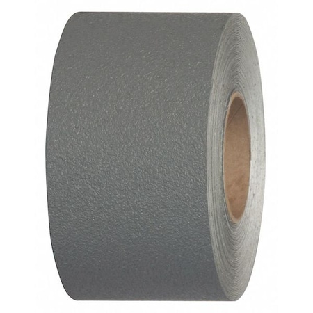 Jessup Safety Track Anti Slip Heavy Duty Resilient Roll Vinyl, Adhesive: Acrylic Gray, 4" W x 60 ft. L, 0.045" Thick 3620-4