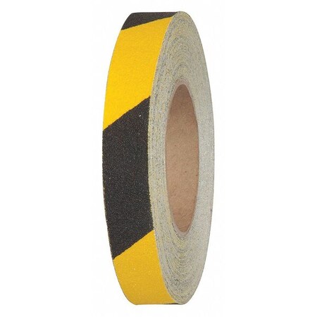 Jessup Safety Track Commercial Grade Anti Slip Grit Roll Aluminum Oxide, Adhesive: Acrylic Black/Yellow, 1" W x 3760-1