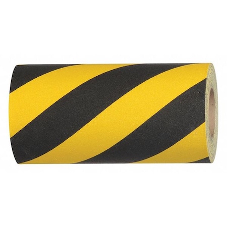 Jessup Safety Track Commercial Grade Anti Slip Grit Roll Aluminum Oxide, Adhesive: Acrylic Black/Yellow, 12" W x 3760-12