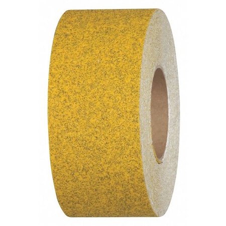 Jessup Safety Track Commercial Grade Anti Slip Grit Roll Aluminum Oxide, Adhesive: Acrylic Speckled Yellow, 3" W x 3358-3