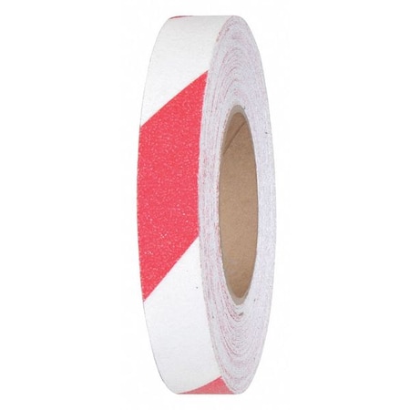 Jessup Safety Track Anti Slip Grit Tape Roll Aluminum Oxide, Adhesive: Acrylic Red/White, 1" W x 60 ft. L, 0.032" Thick 3365-1