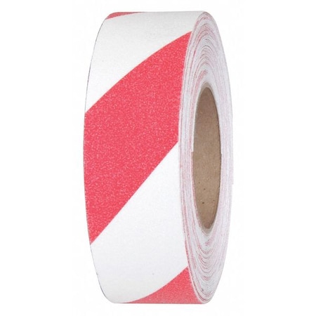 Jessup Safety Track Anti Slip Grit Tape Roll Aluminum Oxide, Adhesive: Acrylic Red/White, 2" W x 60 ft. L, 0.032" Thick 3365-2