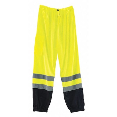Ergodyne Black Bottom Hi-Vis Pants, Lime, S/M 8910BK