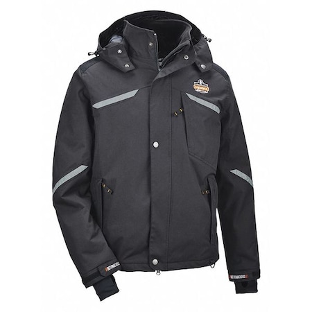 N-Ferno Jacket, 500d Nylon, Zipper with Storm Flap, Black, 2XL 6466