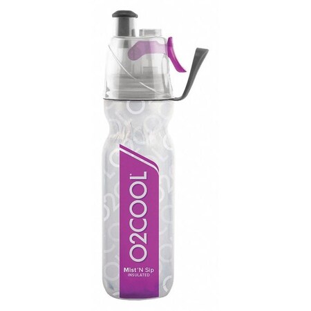 Treva/O2Cool Mist N Sip Insulated, 20oz Bottle, Prple HMCDP07 PUR