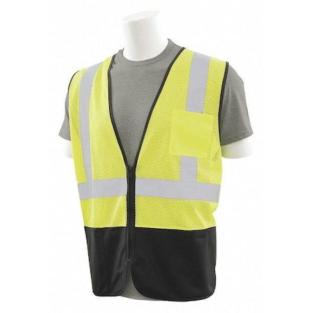 Deltaplus Vest, Lime/Black Bottom, Mesh, Class 2, MD 62250