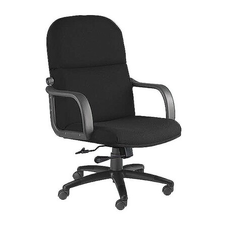 Mayline Big-and-Tall, Executive Chairs, 20" to 24" Height, Loop Arms, Black 1801AG2113
