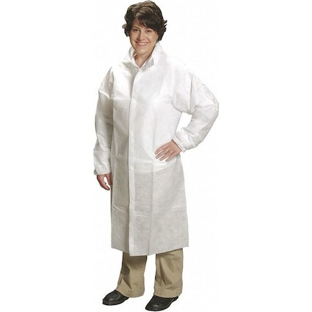 Alphaguard Frock, Disposable, Snap Close, 3XL, Package Quantity 30, AlphaGuard, White, 30 PK FK-32122-6