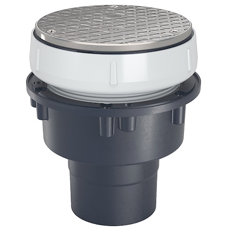 Zurn Round Adjustable Round Cleanout, stainless steel, 3" - 4", Solvent-Weld EZC-AB3-SS