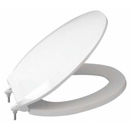 Zurn Toilet Seat With Cover, Check Hinge, Elongated, White Z5958SS-EL