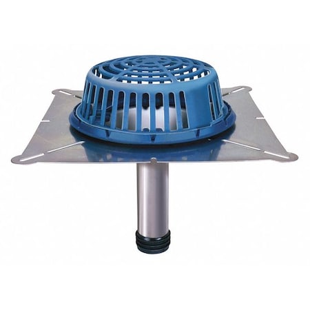 Zurn Roof Stainless Steel Roof Drain, Cast Iron/Stainless Steel, 5", Push In RD2150-SS5